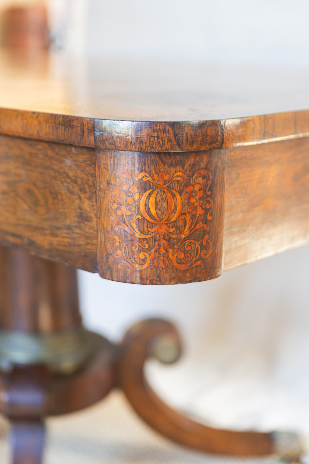 A Regency Rosewood Marquetry Sofa Table