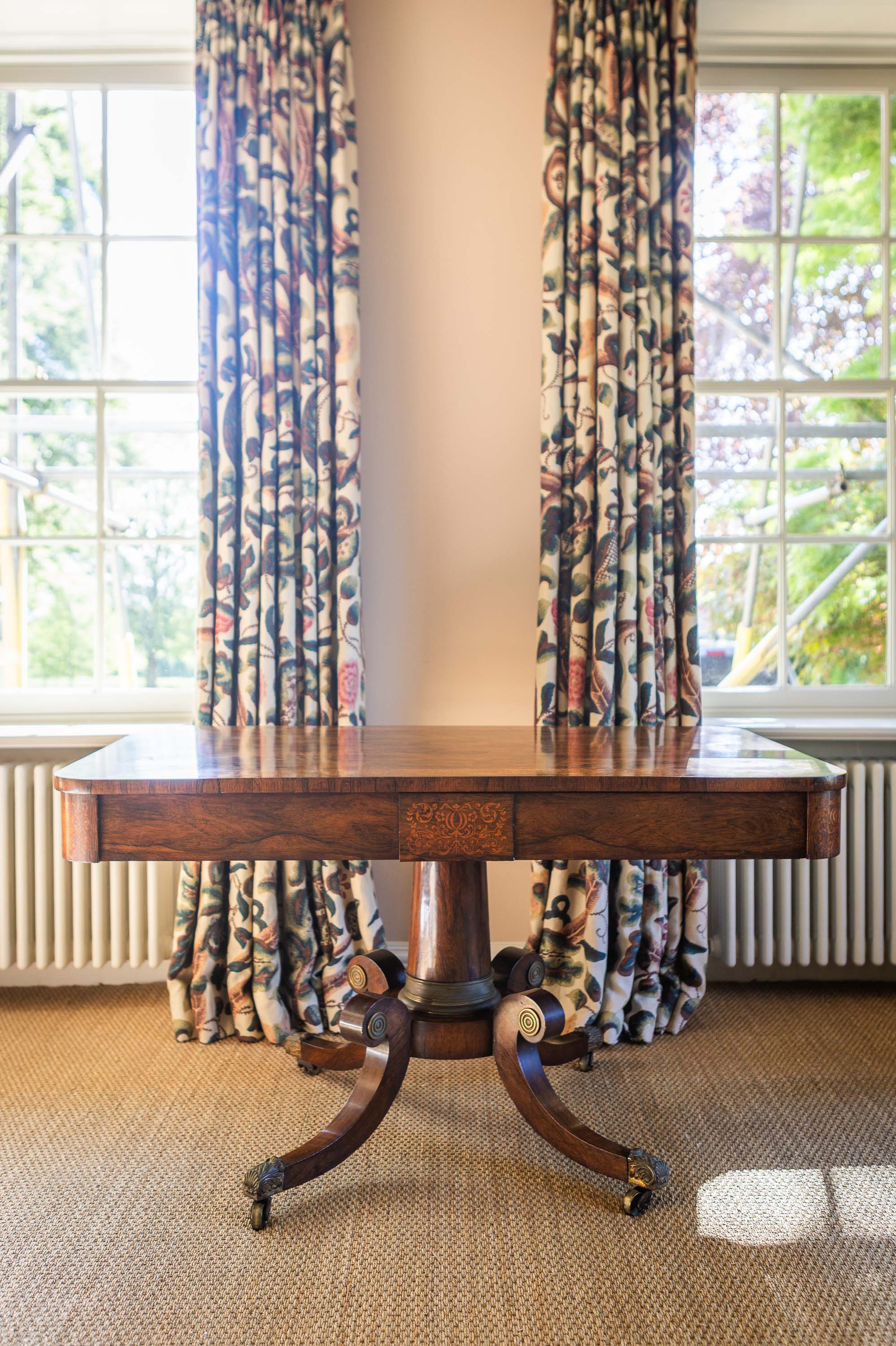 A Regency Rosewood Marquetry Sofa Table