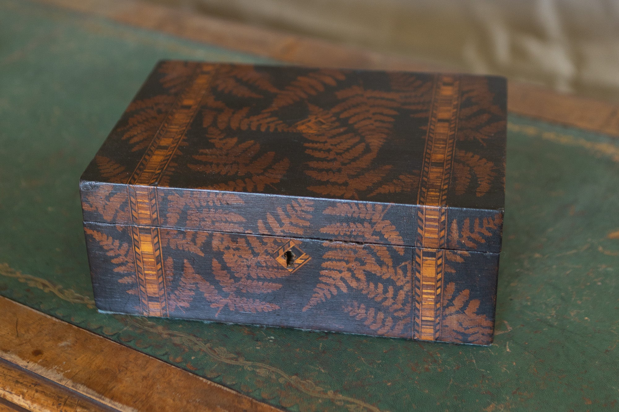 An Antique Fernware Wooden Box