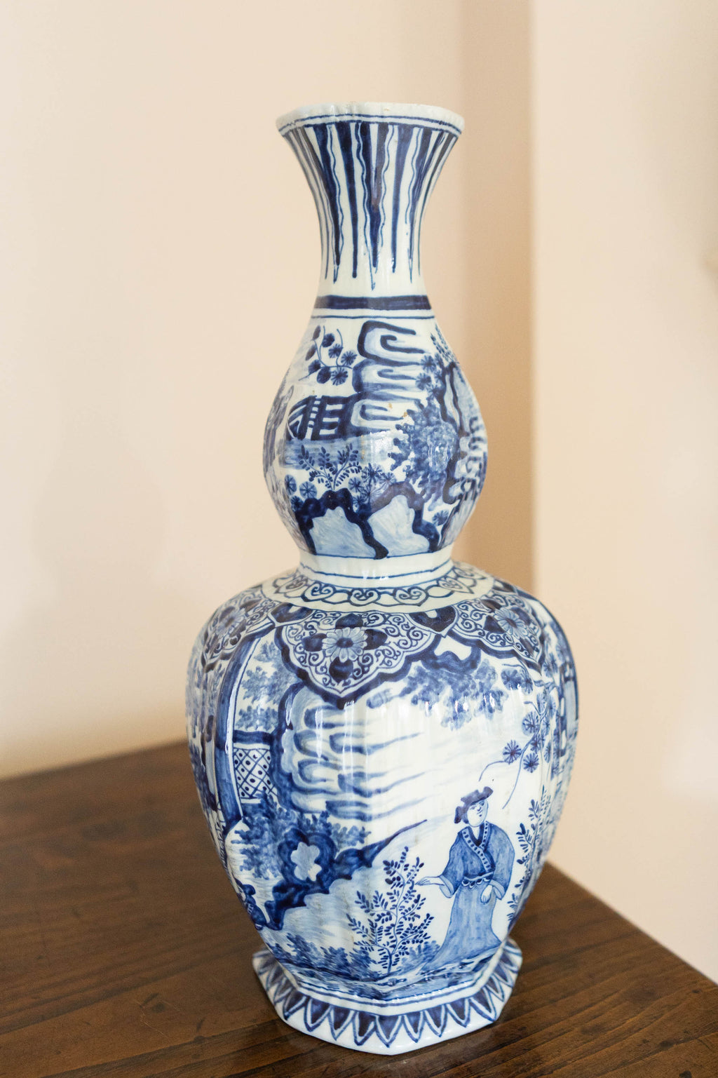 A Pair of 19th Century Delftware Vases