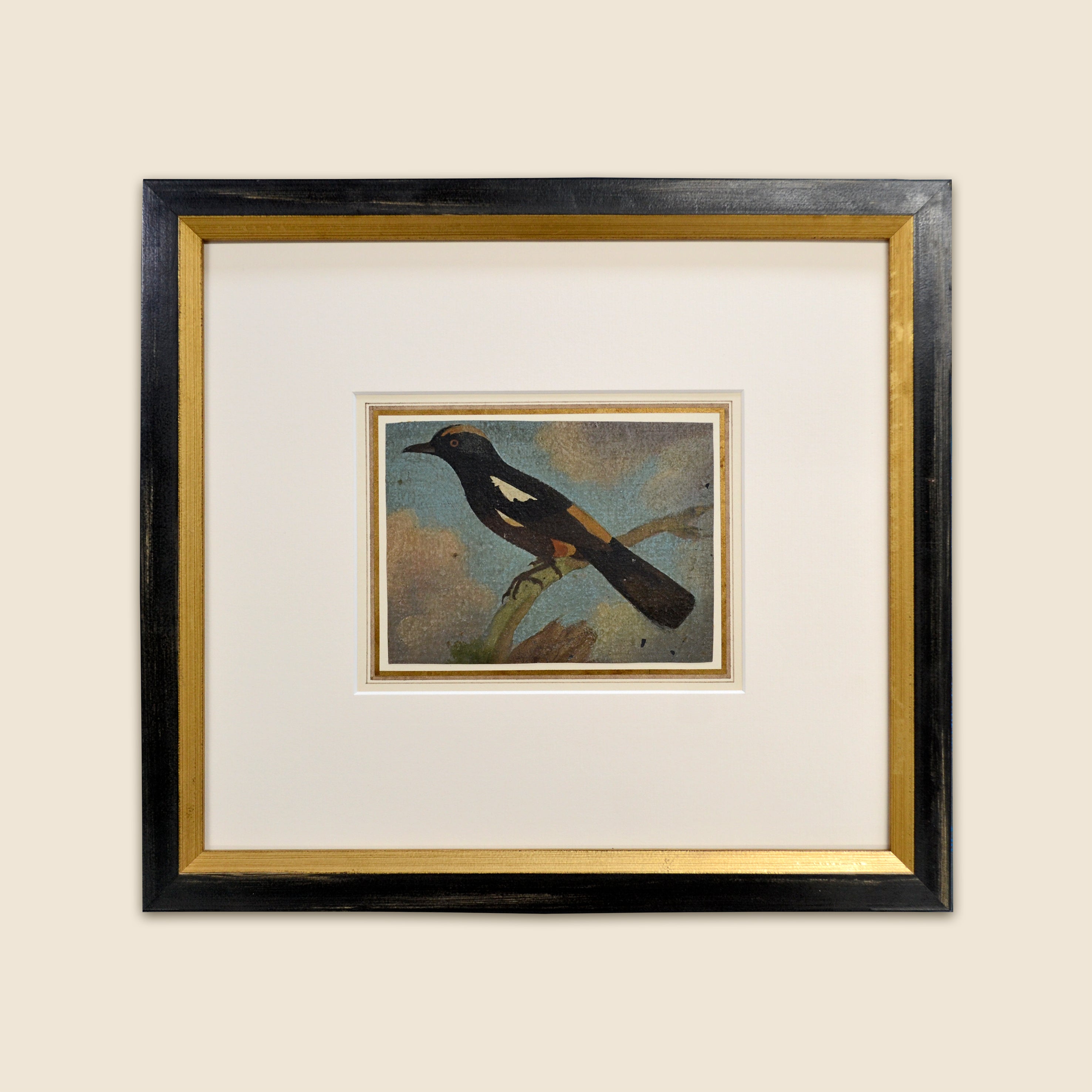 A 19th Century Oil Painting of a Bird